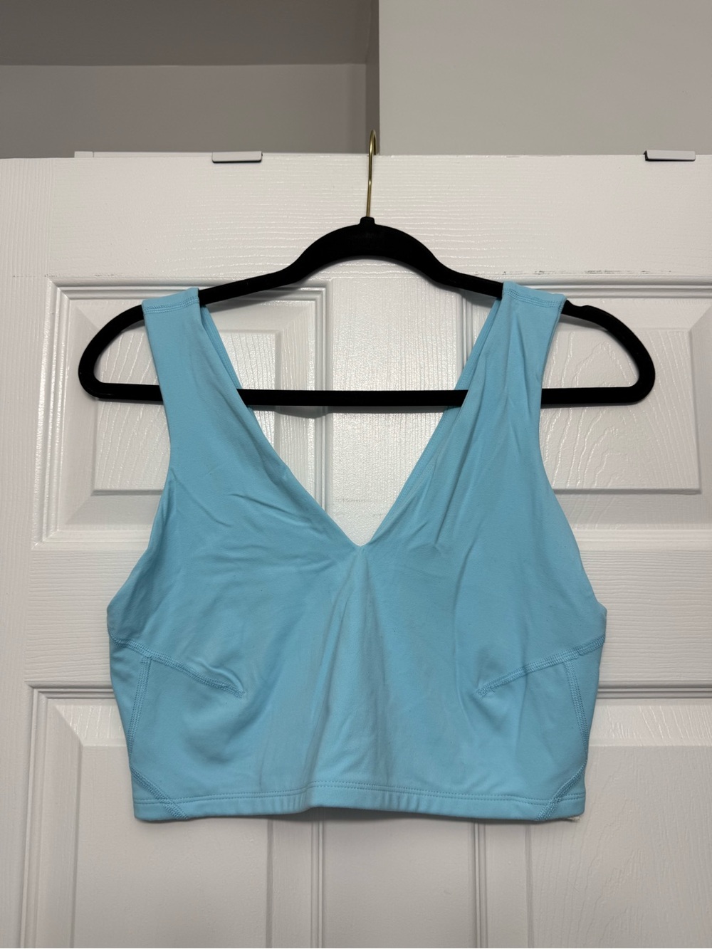 FP Movement by Free People Light Blue V-Neck Crop Bralette